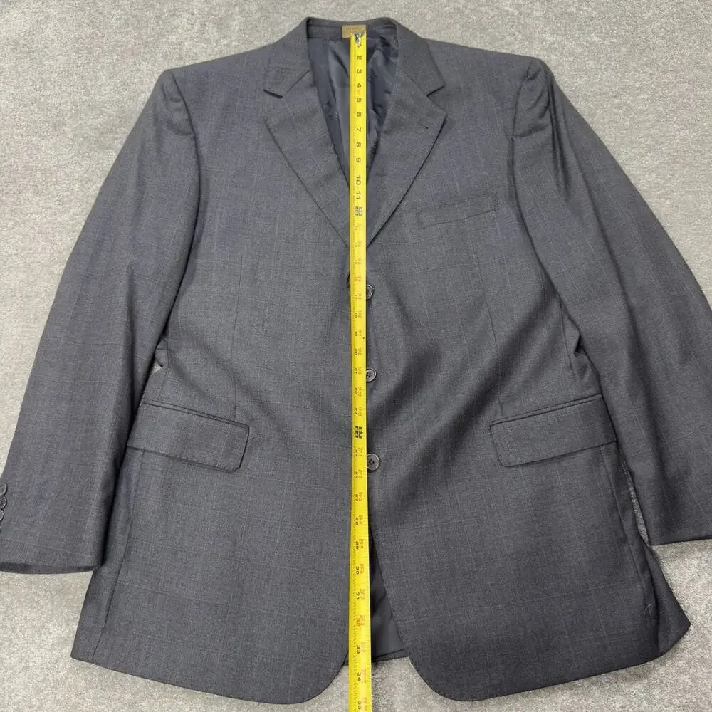 Jos A Bank Signature Gold Mitchell Mens 48L Wool 3 Button Blazer Charcoal Preppy